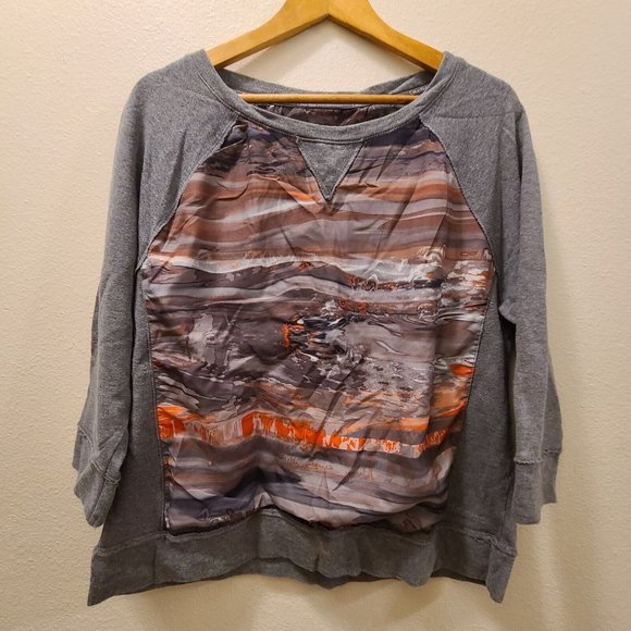 Calvin Klein‎ Gray Performance Quick Dry Logo Pullover Women's Sweatshirt XL EUC - Picture 1 of 8